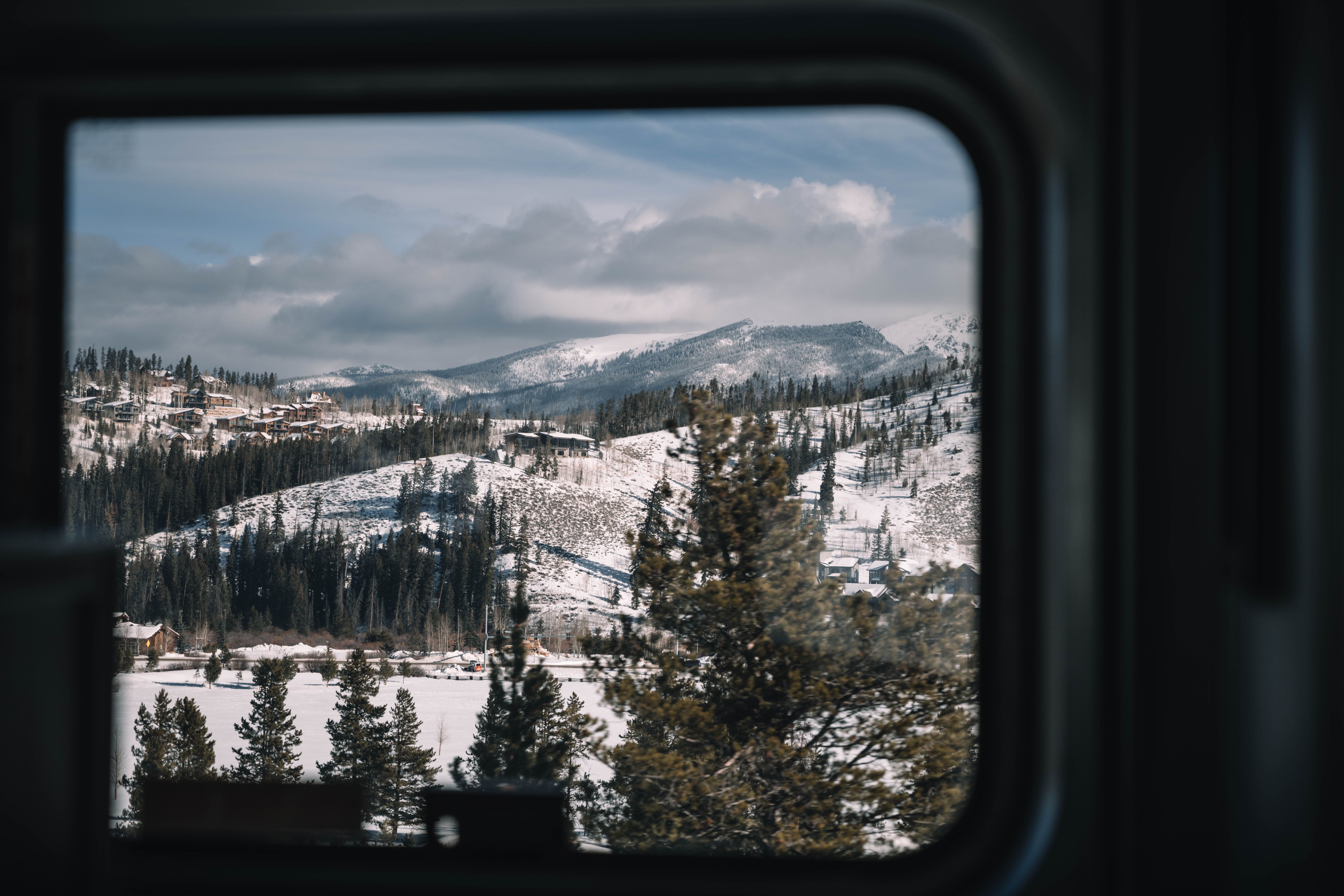 Scenic Mountain View from Window in Colorado · Free Stock Photo