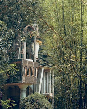 Discover the enchanting architecture nestled in the lush jungle of Xilitla, Mexico.