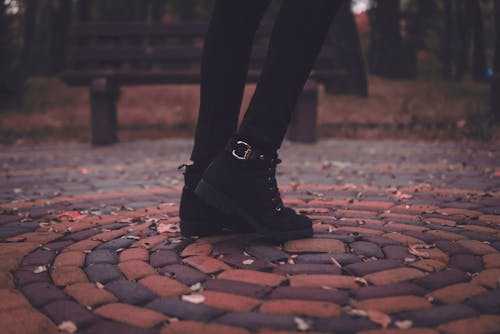 Free Woman Wearing Black Boots Stock Photo