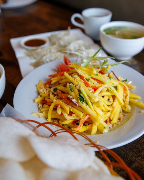 Vibrant chopped mango salad