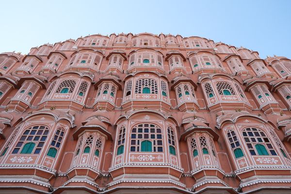 Hawa Mahal palace facade in Jaipur India