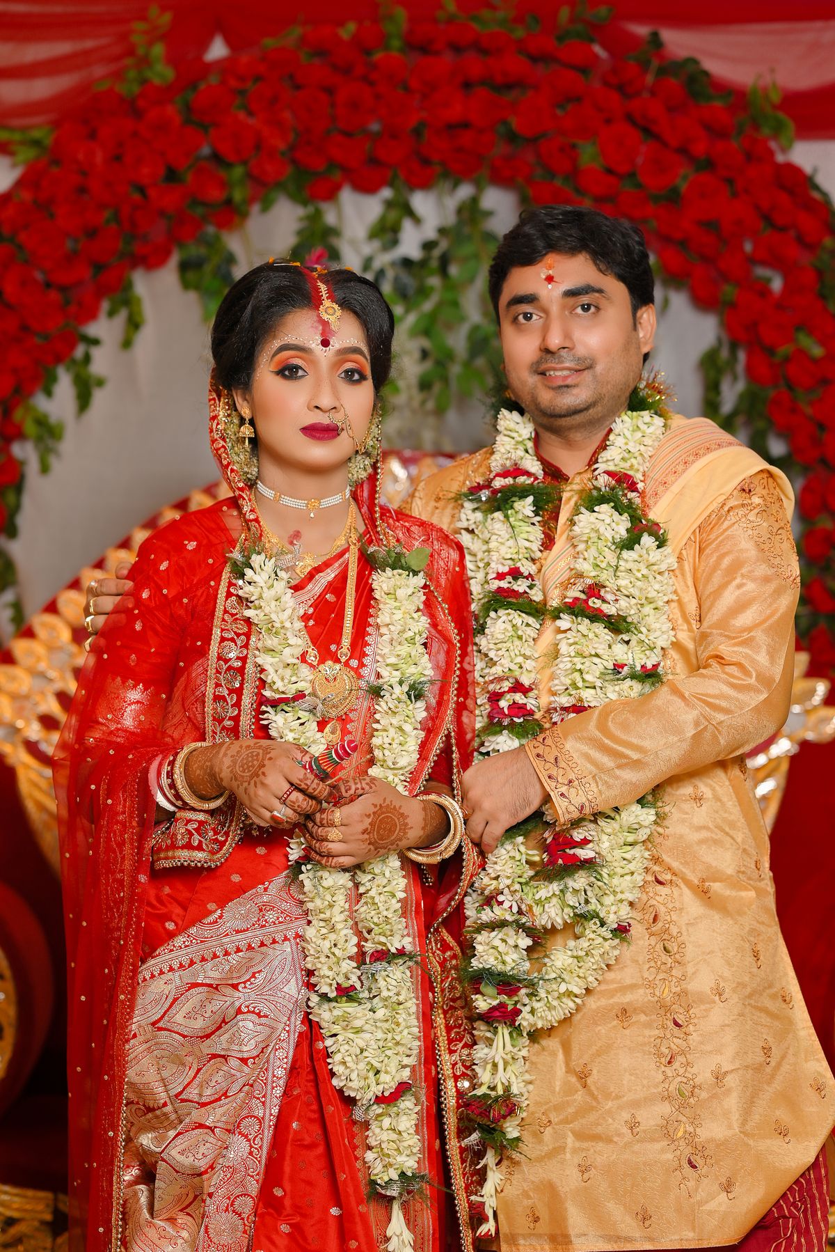 Traditional Indian wedding ceremony portrait