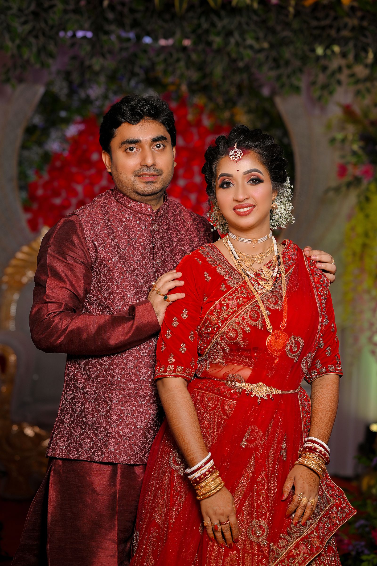 Indian couple portrait for bride groom custom song ideas
