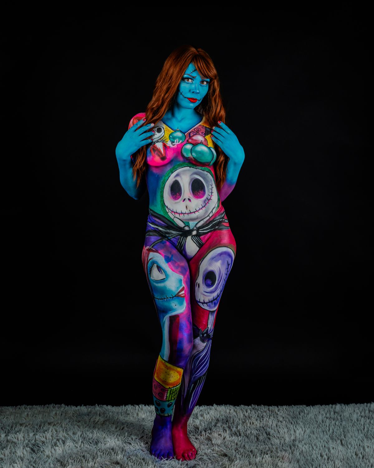 Surreal Body Art with Vivid Colors and Patterns · Free Stock Photo