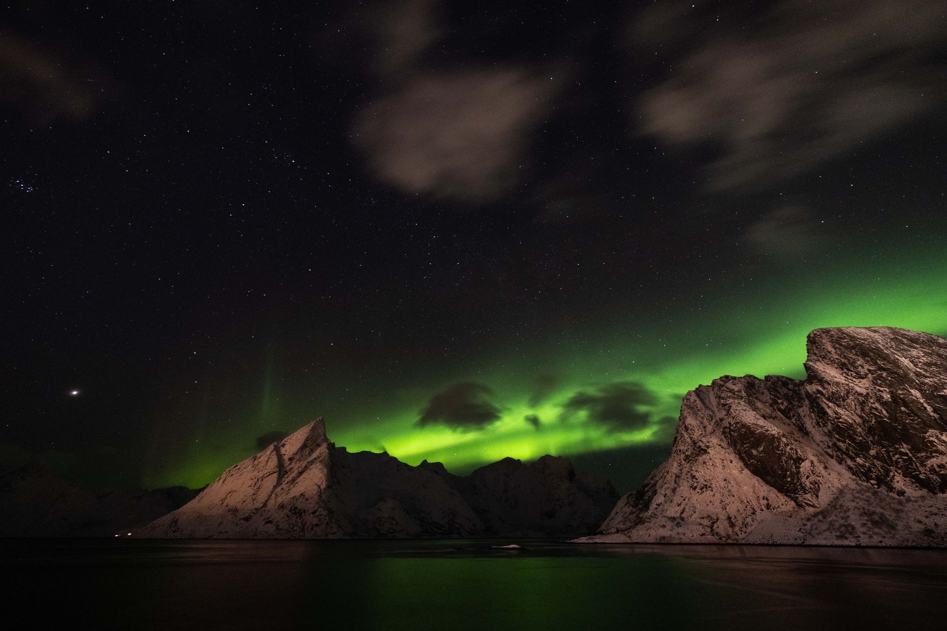 Aurora Borealis di Murmansk, Rusia