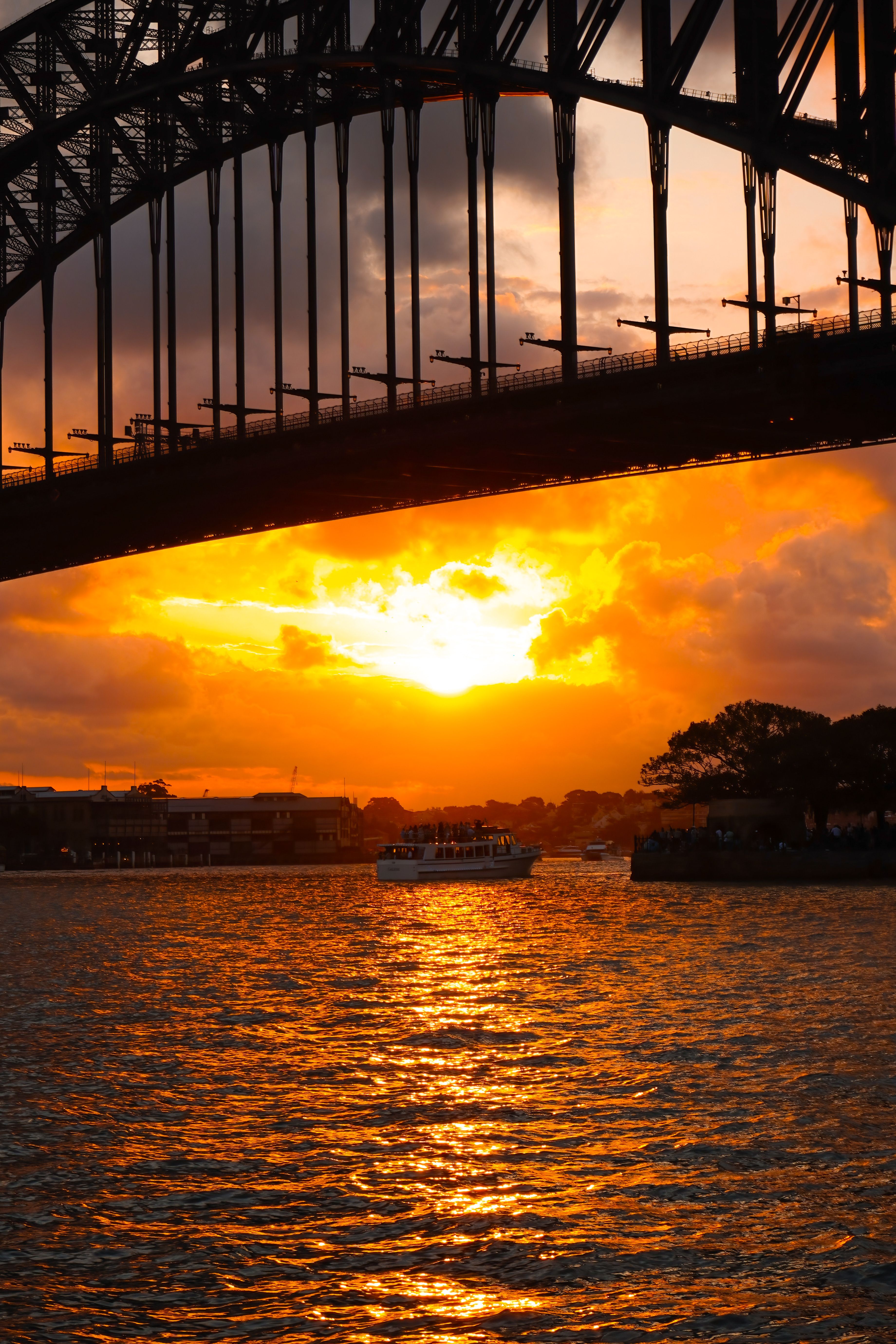 Dramatic Sunset Under Iconic Sydney Harbour Bridge · Free Stock Photo