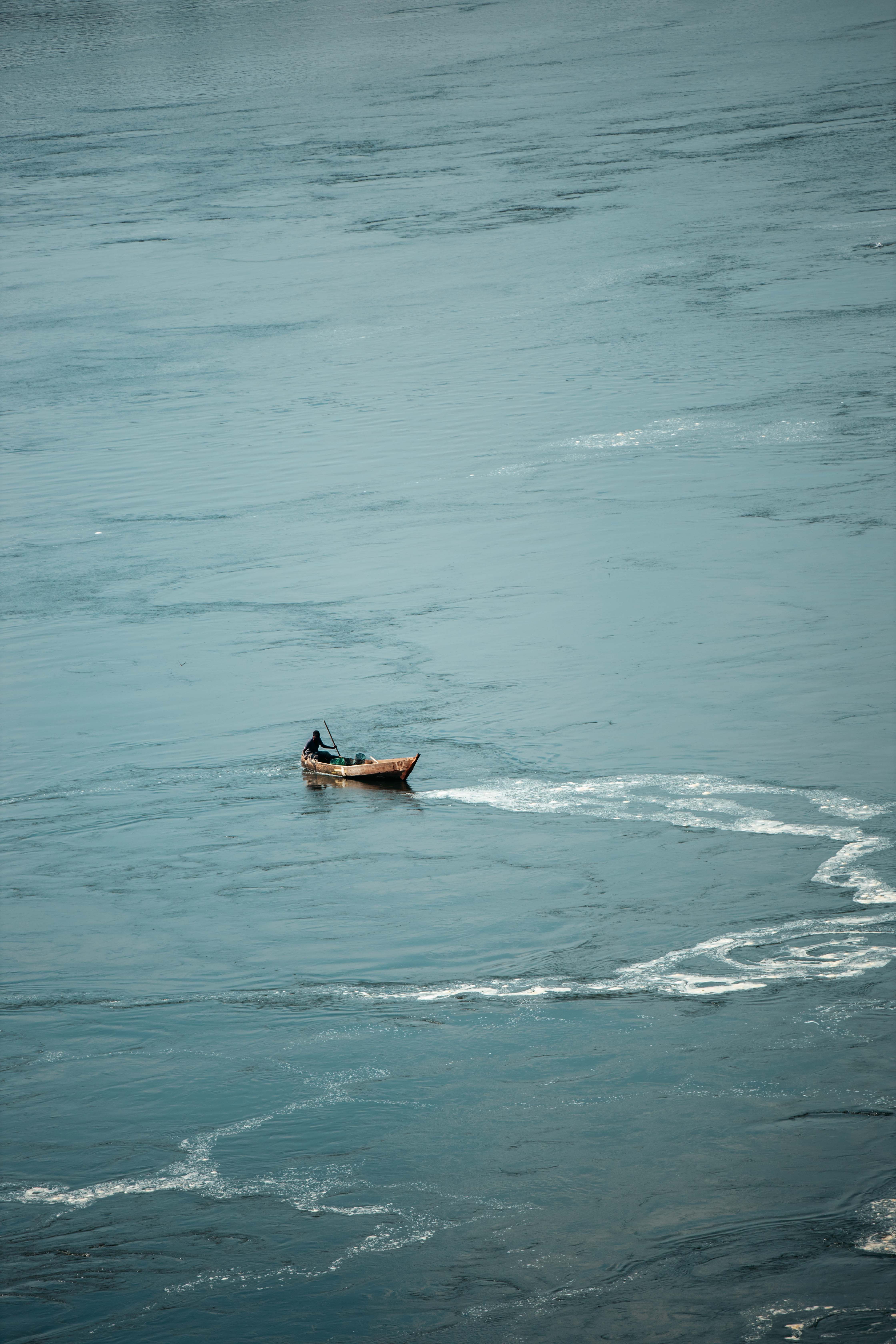 Aerial View of a Boat on the Water · Free Stock Photo