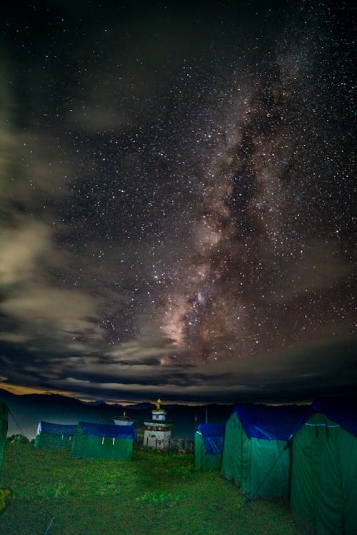 Free stock photo of bhutan, bumdrak campsite, milky way