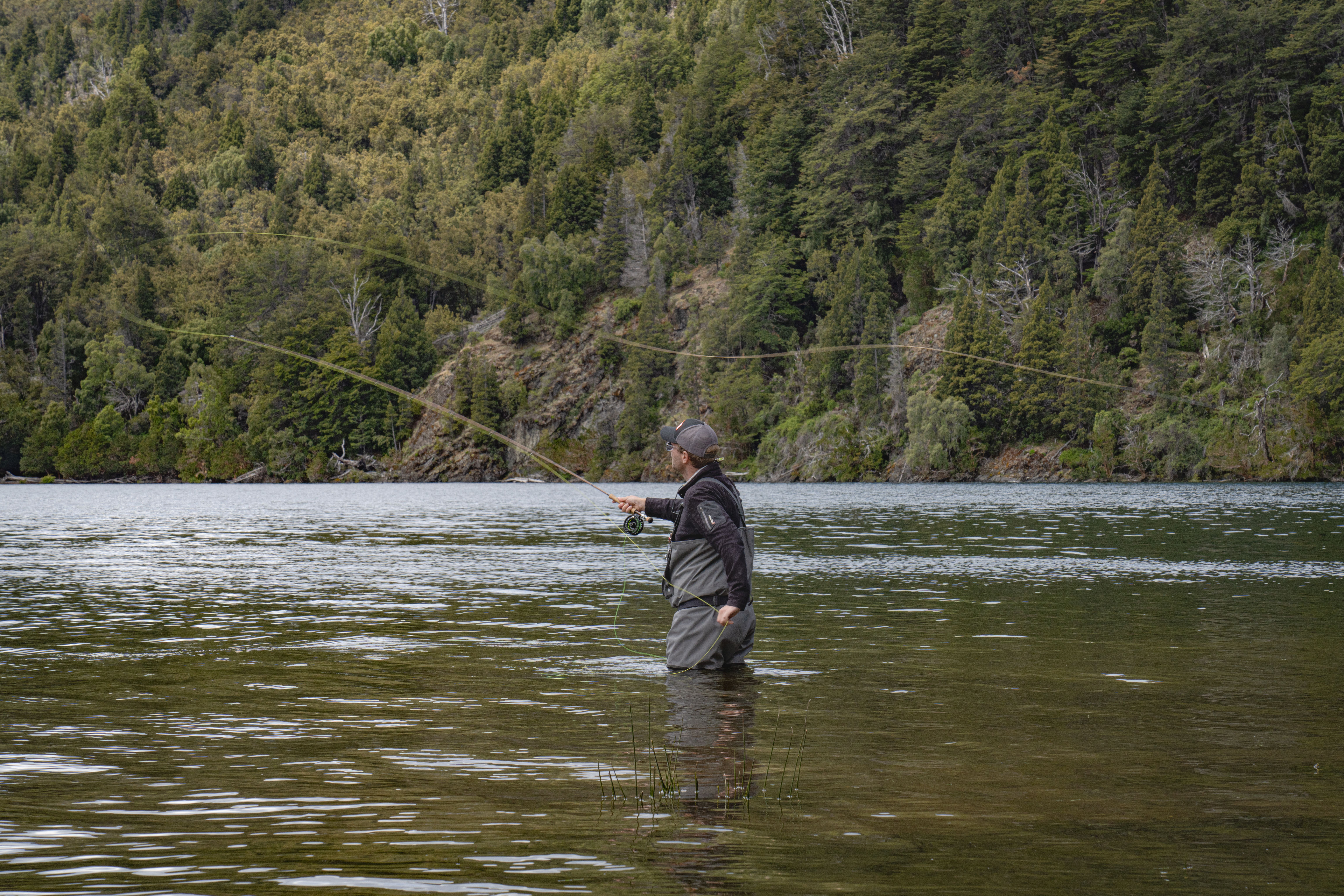 Fly Fishing in Río Negro, Argentina's Scenic Lake · Free Stock Photo