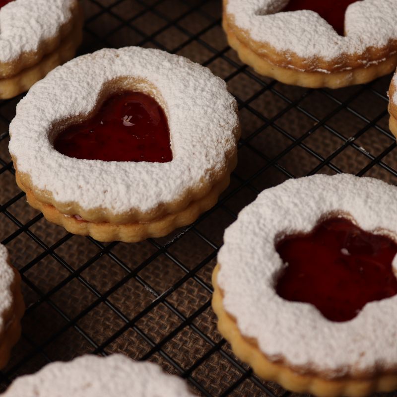 Raspberry Jam Thumbprint Cookies