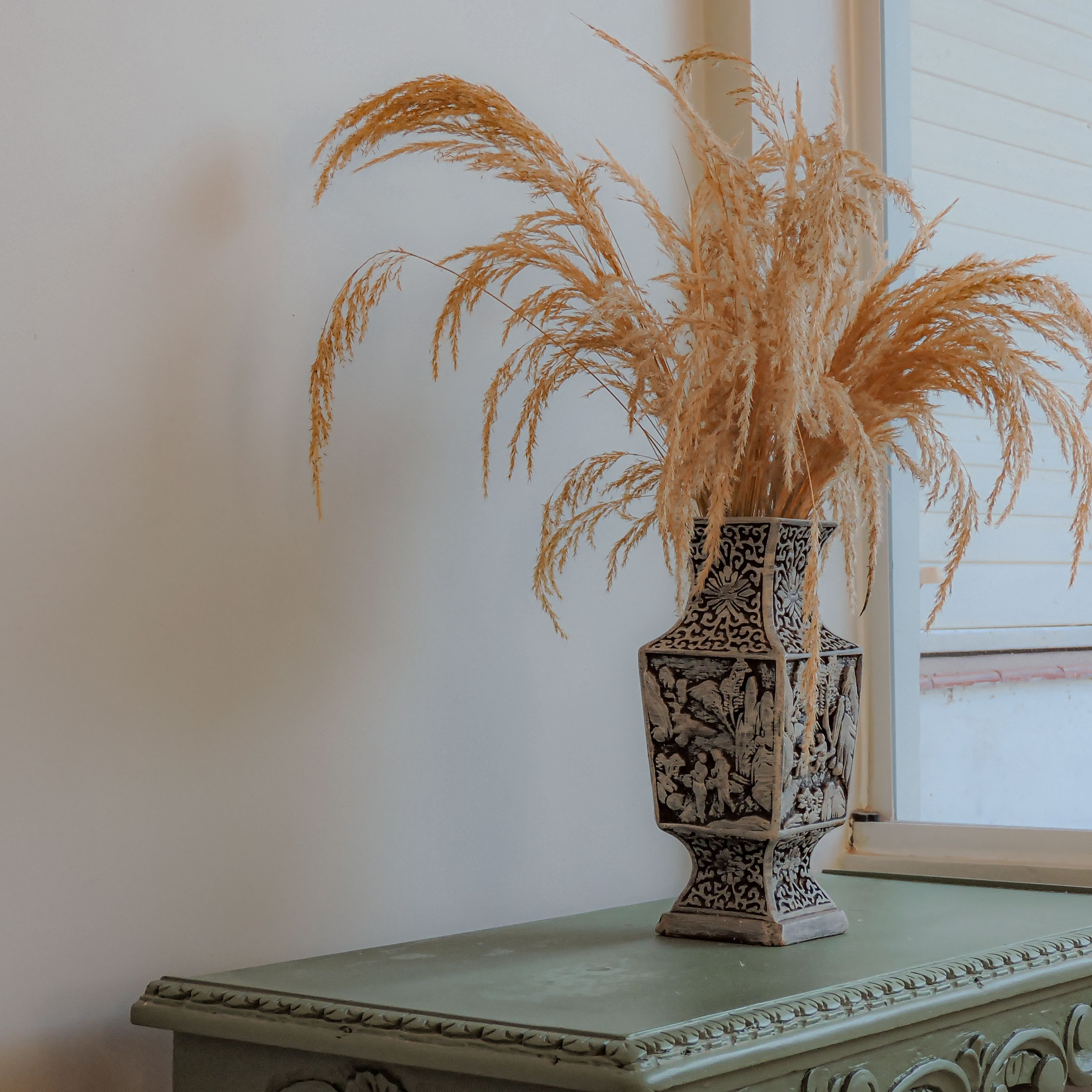 Pampas grass in a vase