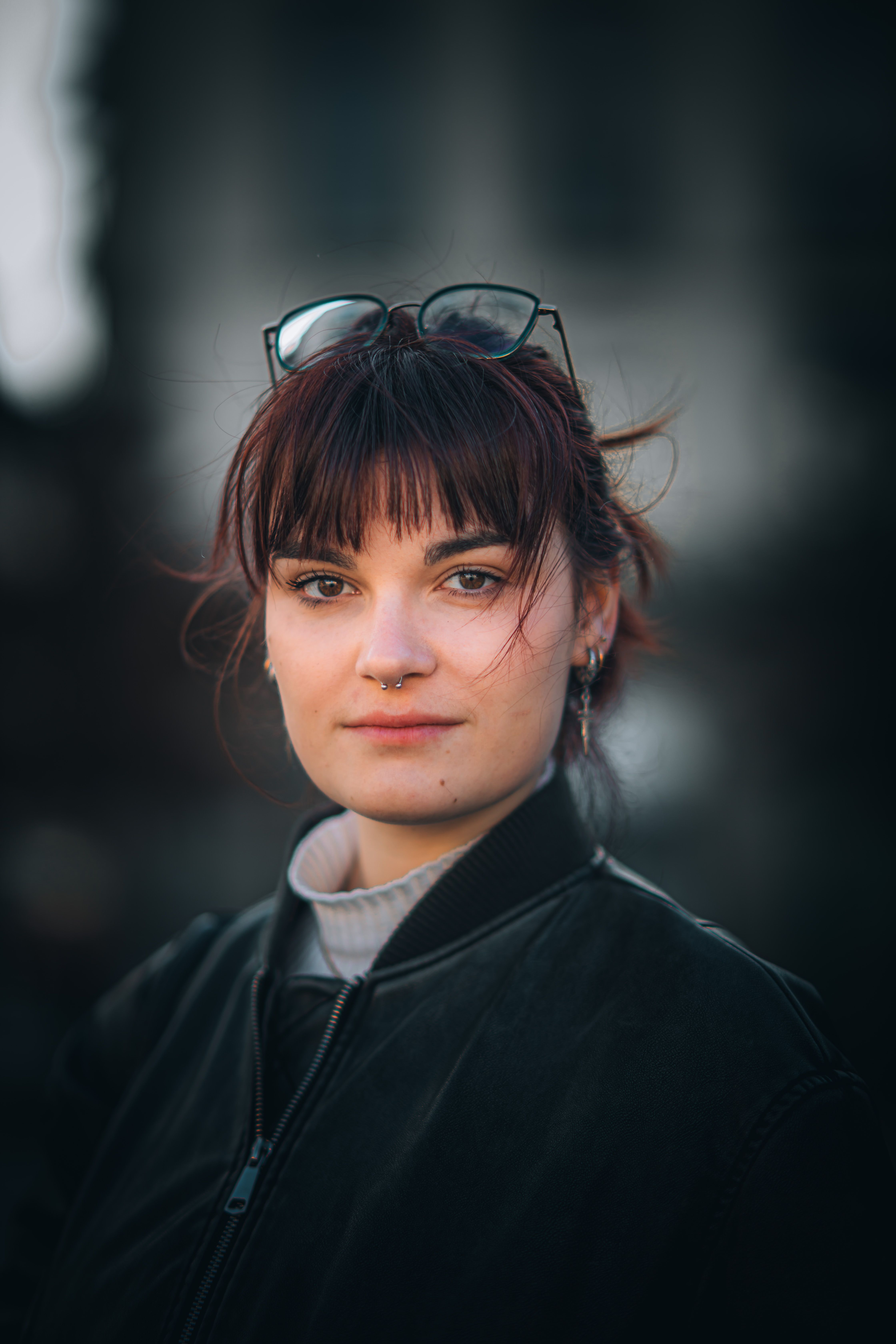 Portrait of a Young Woman with Sunglasses · Free Stock Photo