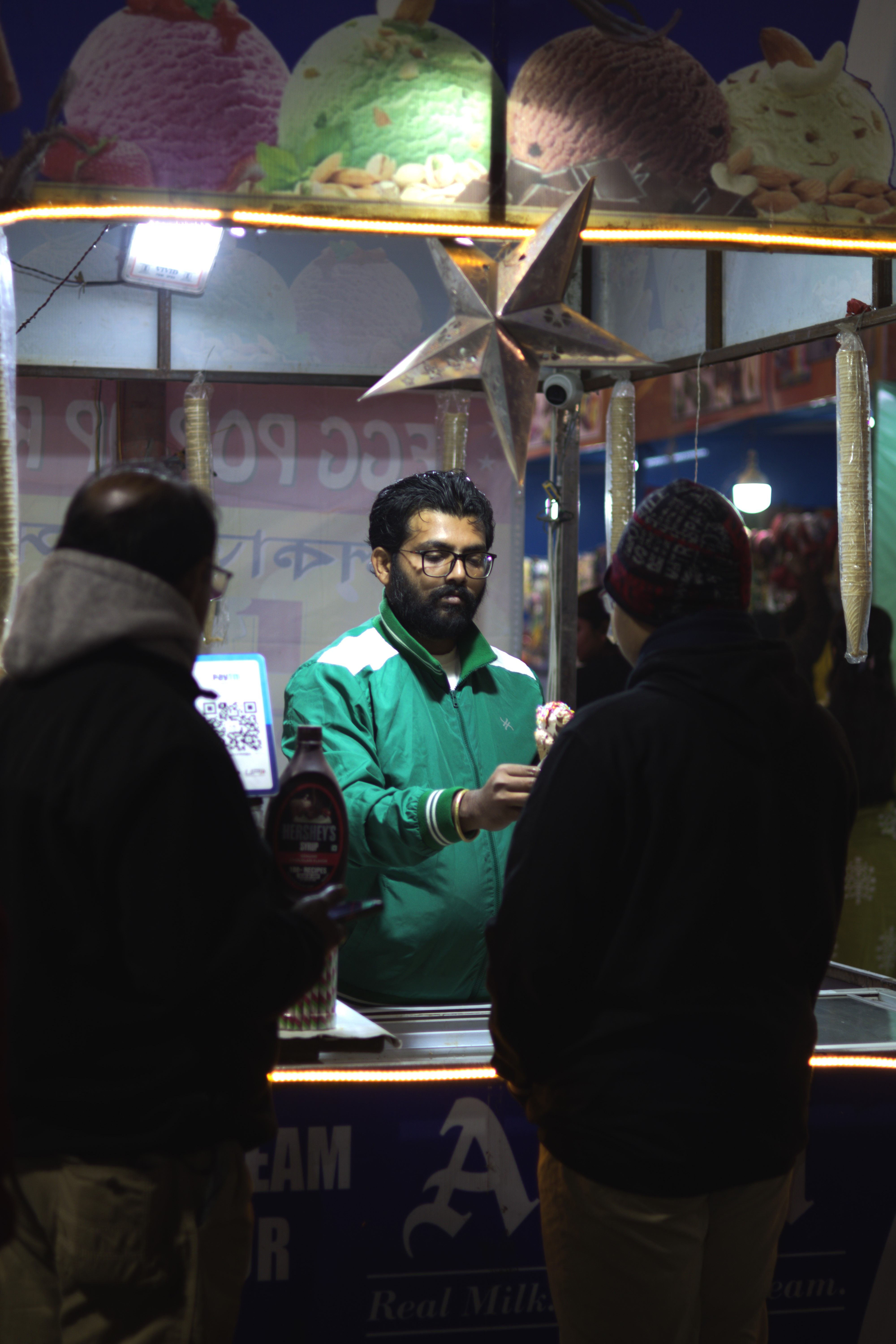 Fruit On cart at night