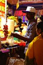Vibrant Indian Street Food Market Scene