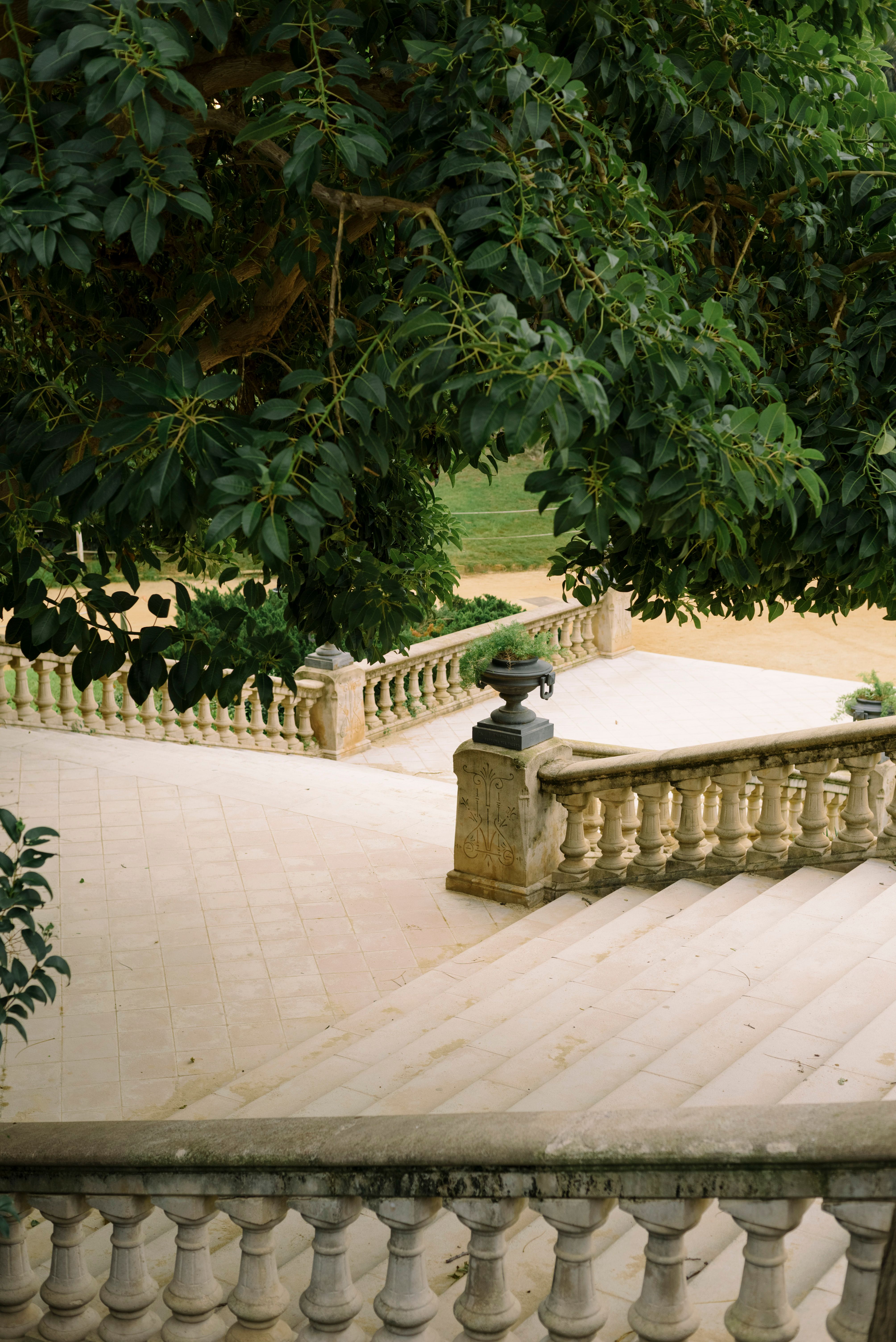 Elegant Stone Staircase Leading to Garden · Free Stock Photo