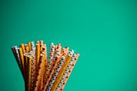 Orange and White Straws