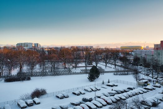 parking lot snow