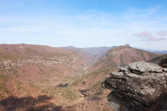 The deep Nantahala Gorge in western North Carolina