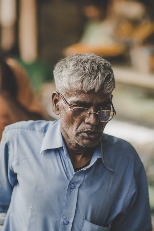 Photo Of Old Man Wearing Eyeglasses