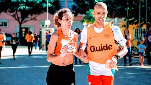 Man And Woman Running 