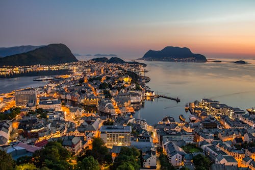 Aerial Photography of City Beside Sea