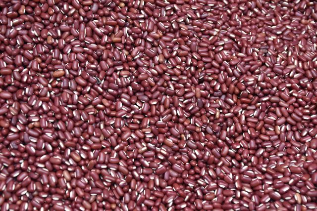 Dark red kidney beans close up, machine cleaned