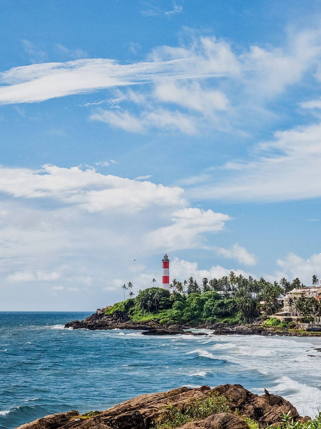Iconic Lighthouse View at Kovalam Beach, India · Free Stock Photo
