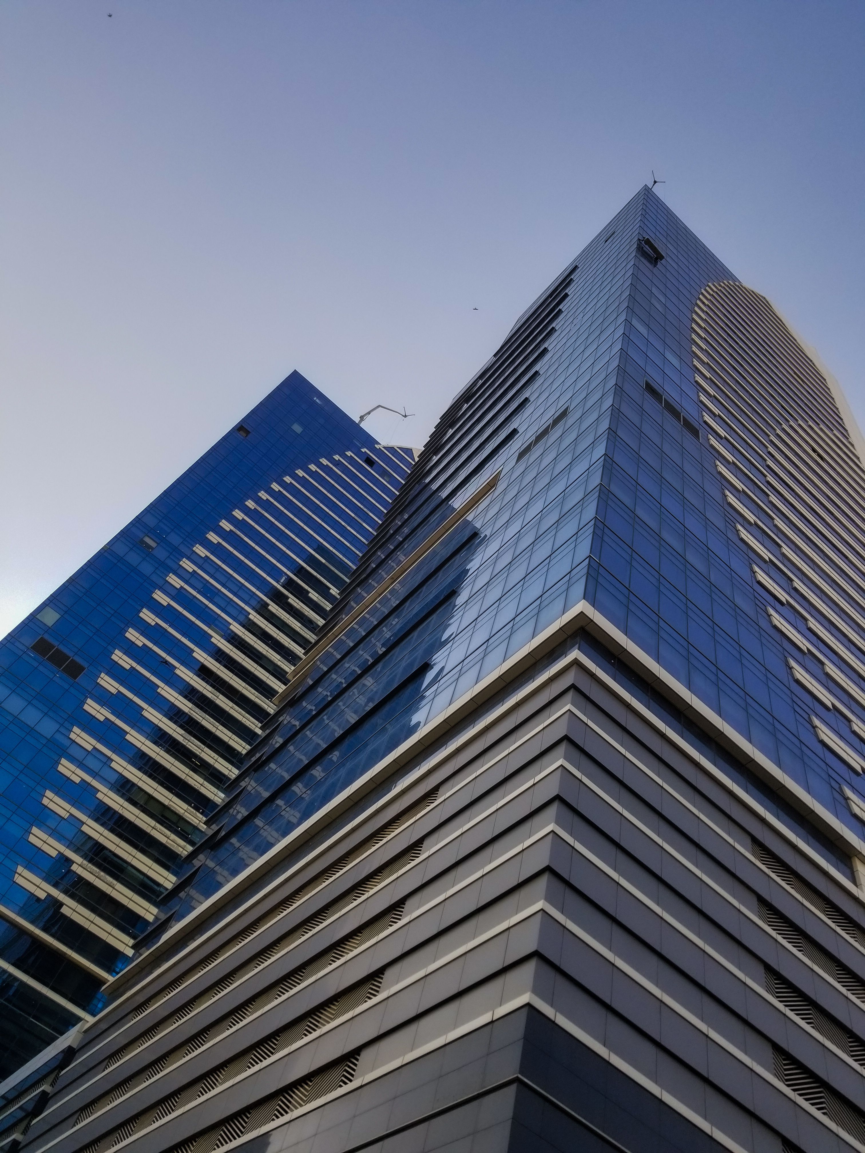 Modern Architecture of Blue Skyscrapers · Free Stock Photo