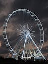 Illuminated Ferris Wheel at Night in Biscarrosse