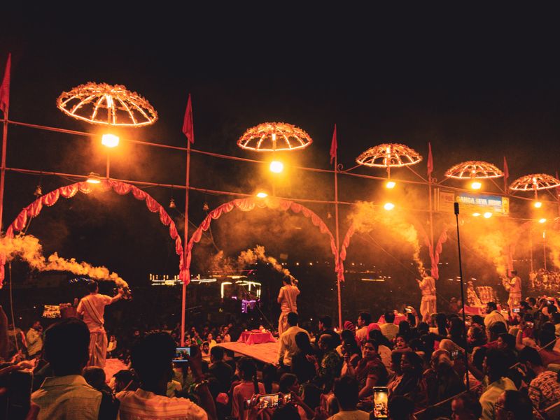 Evening Aarti at Sacred Ghats, Mathura