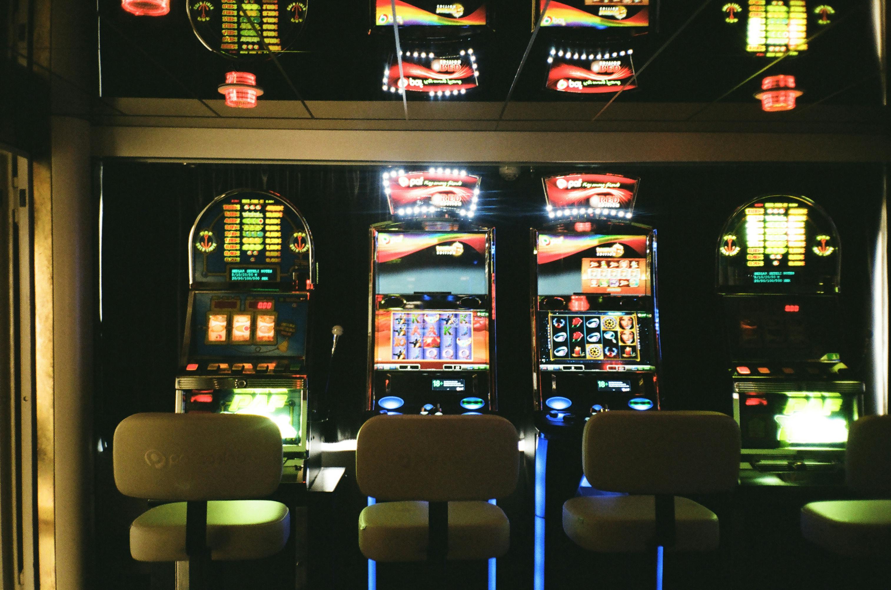 Free Slot Machines Stock Photo