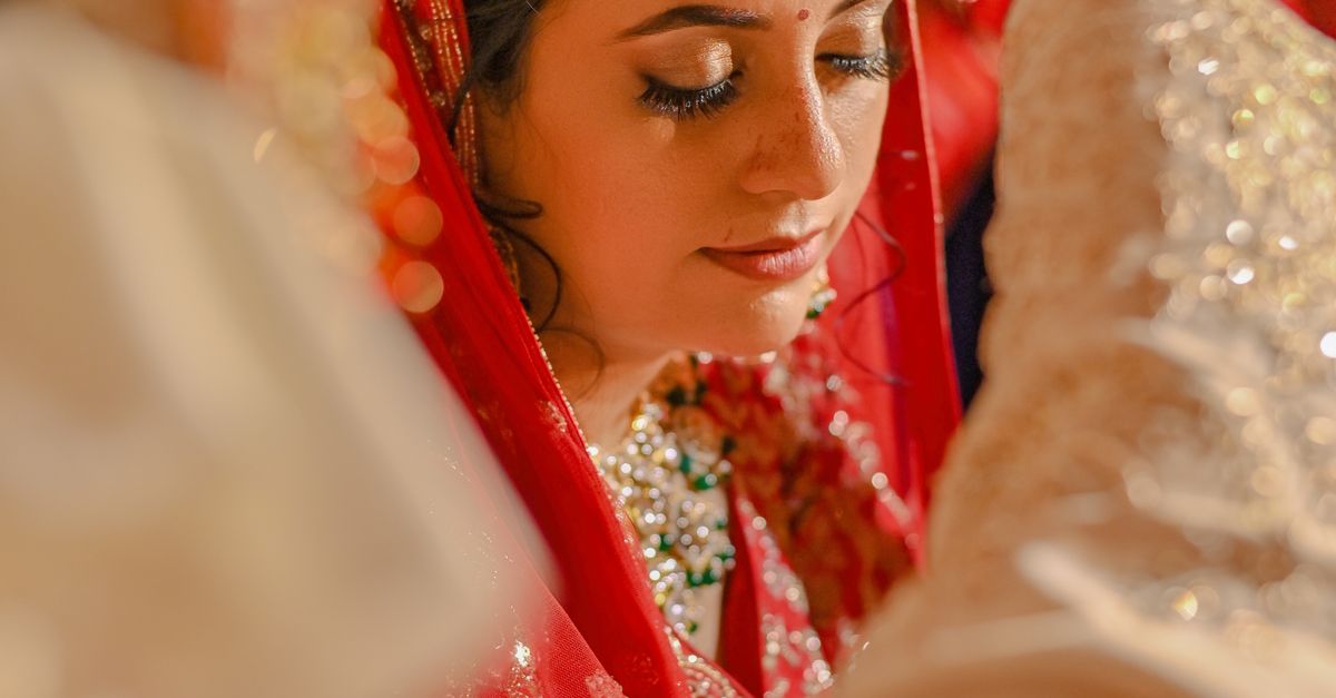 Indian Wedding Ritual With Bride In Red Saree Free Stock Photo indian-wedding-ritual-with-bride-in-red-saree-free-stock-photo
