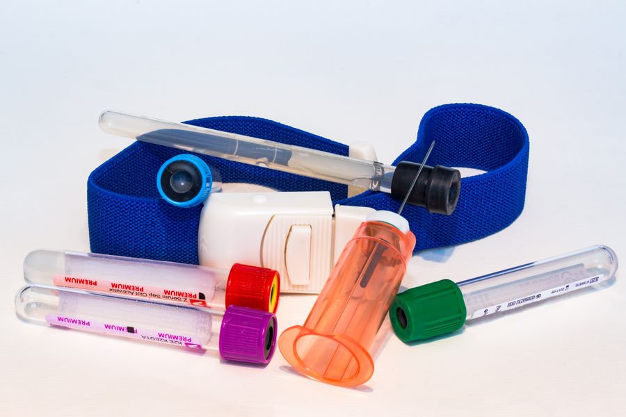 Blood collection tubes used in a laboratory