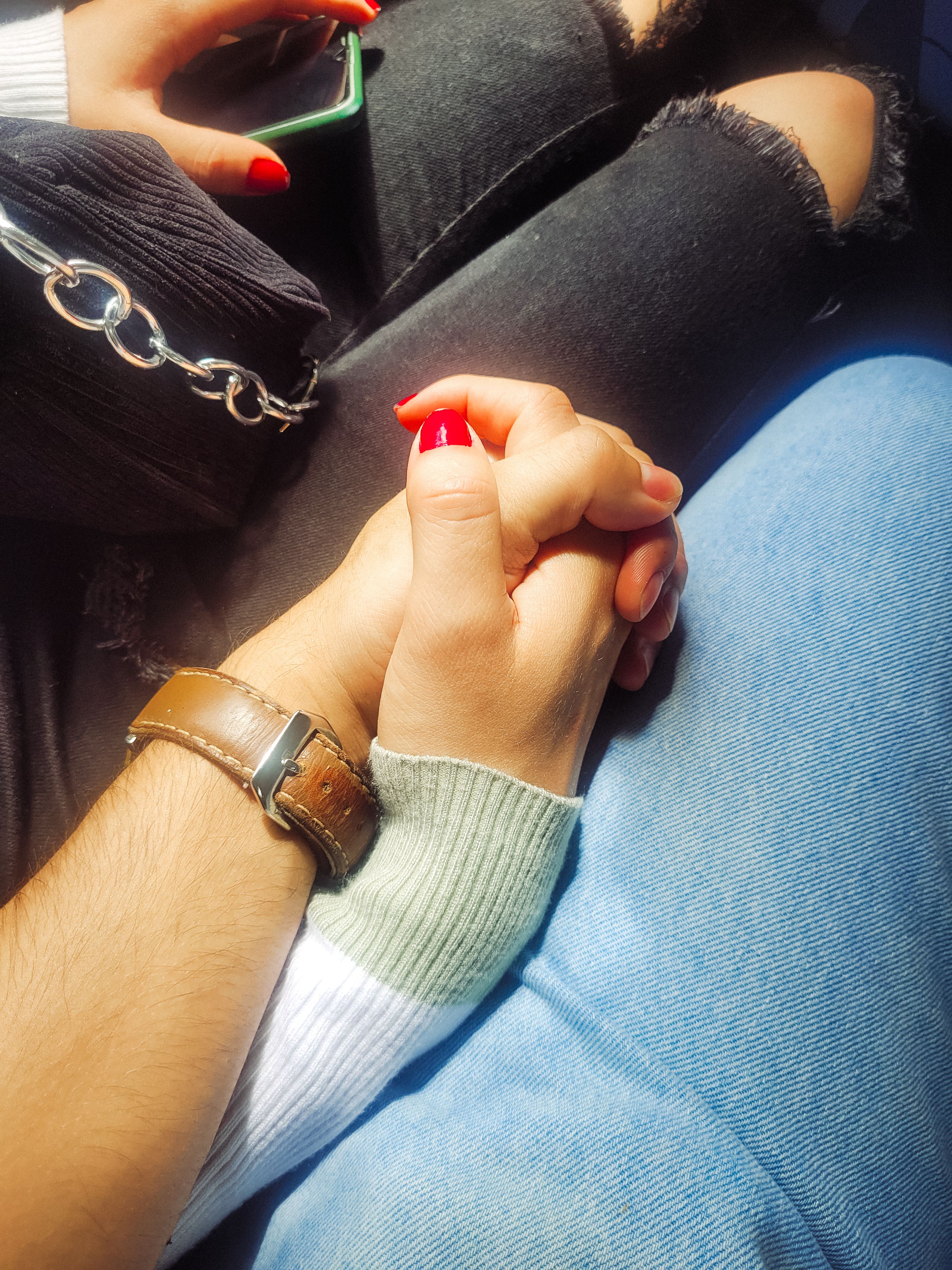 couple using dating app on smartphone