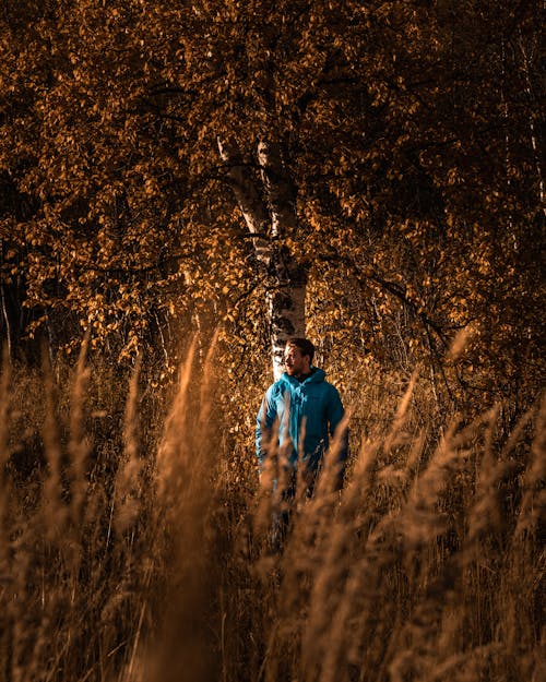 Photo Of man Standing Under Tree