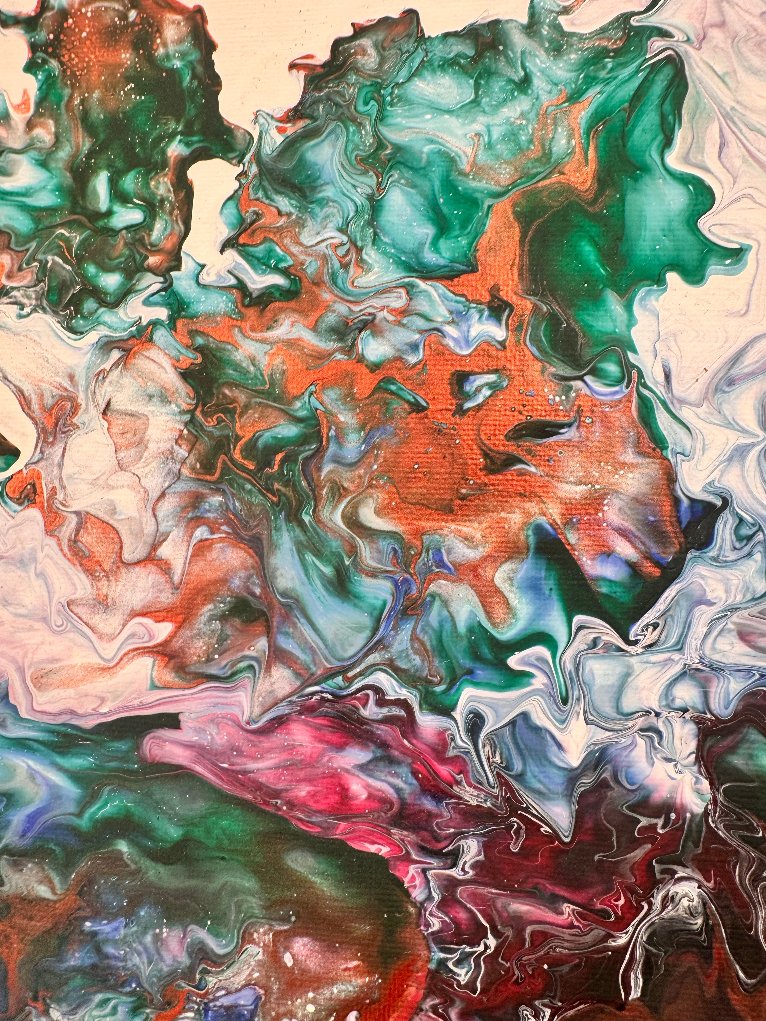 Vibrant Abstract Acrylic Fluid Painting Art · Free Stock Photo
