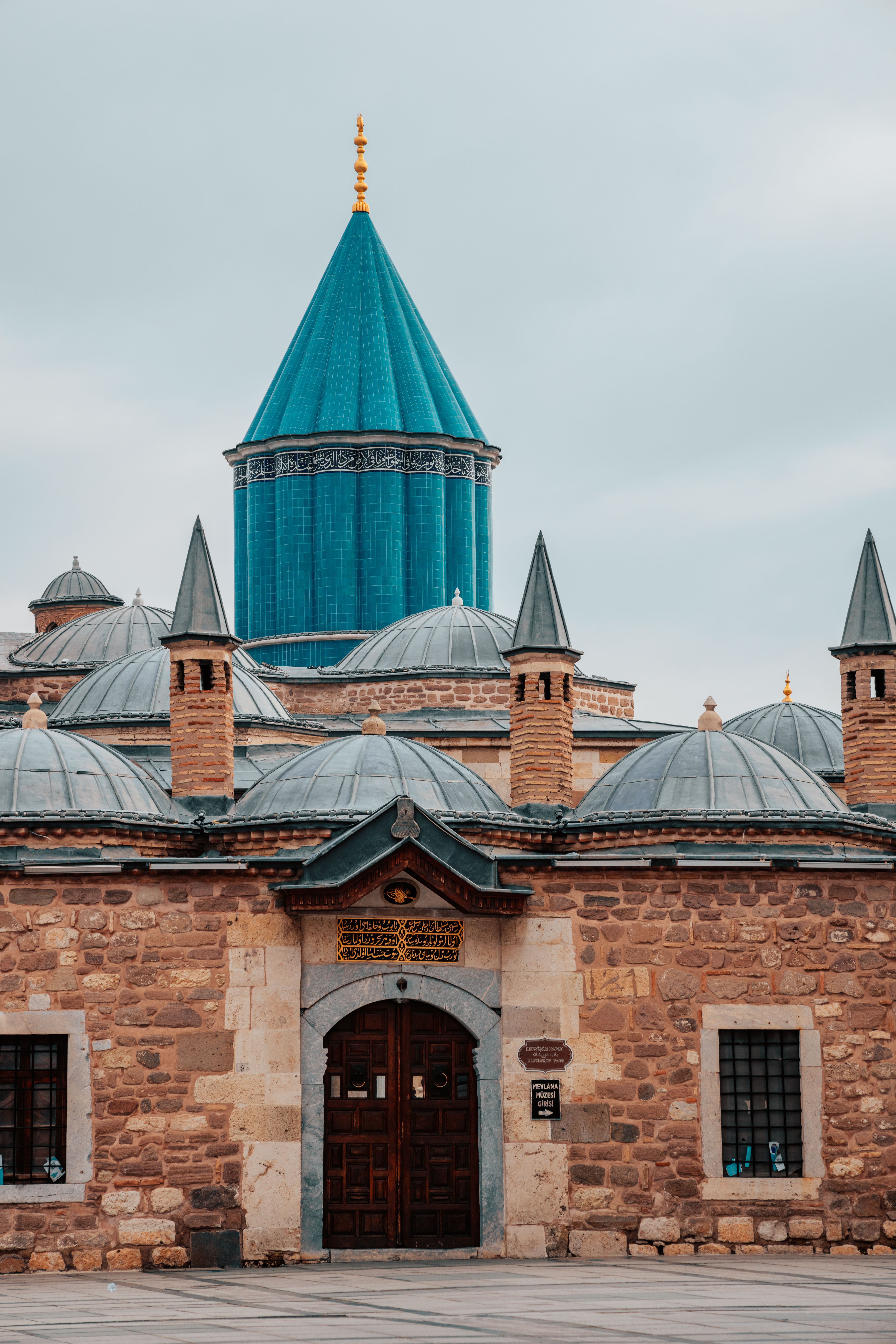 majestic-mevlana-museum-s-architectural-facade-free-stock-photo