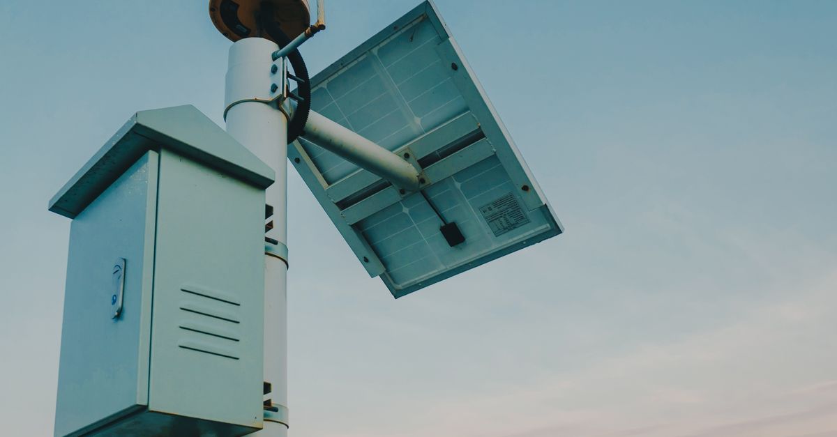 Solar panel paired with a security camera