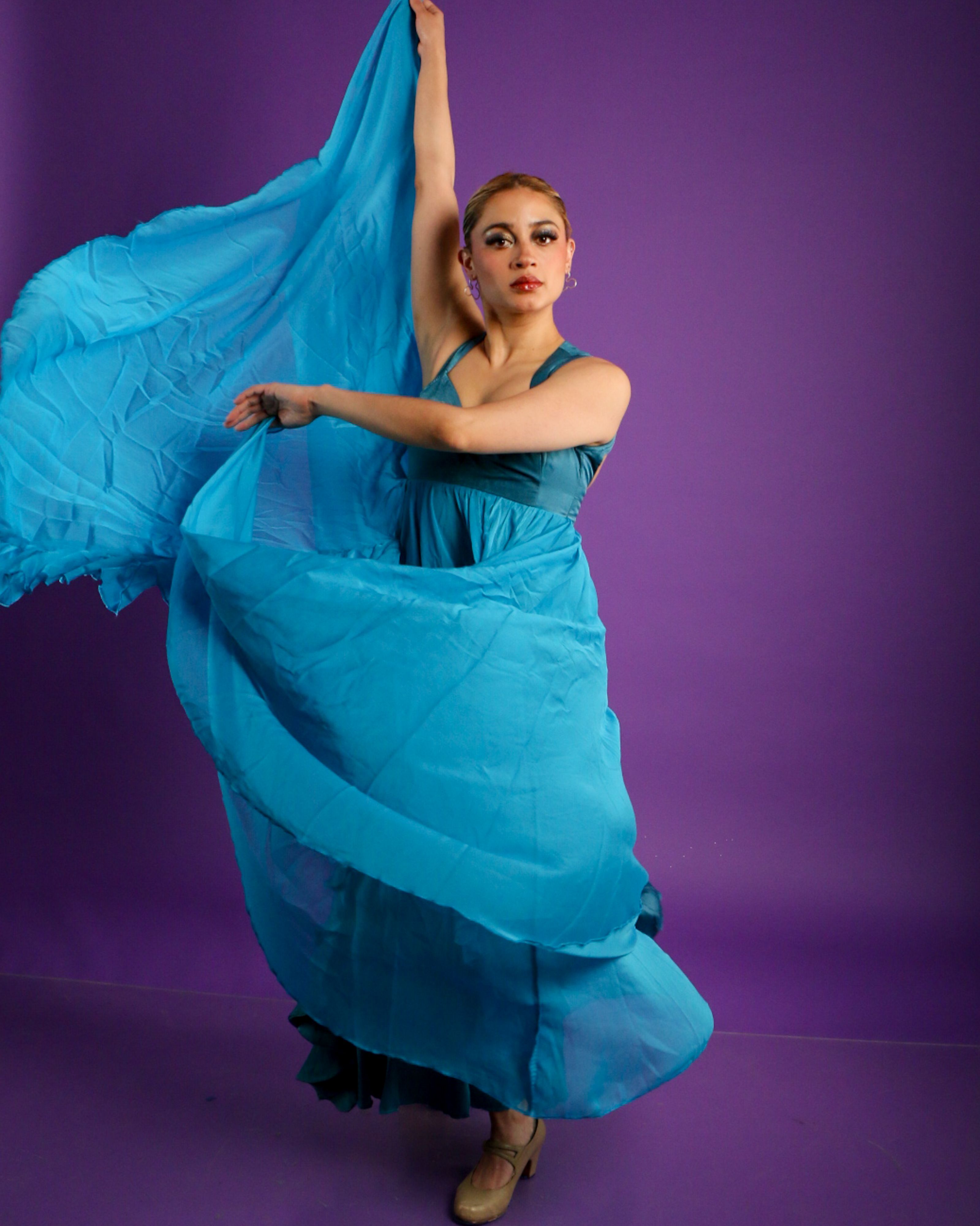 princess polly baby blue dress Royal Blue Fringe Latin Dance Bodysuit Dress main image 0