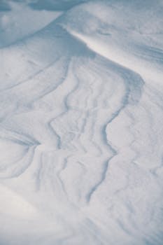 Detailed texture of snow with natural wave-like patterns captured in Eesti's winter landscape.