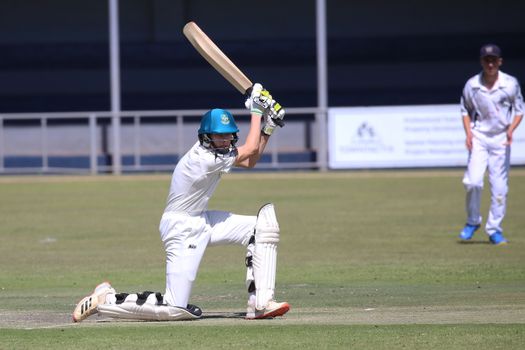Ibrahim Zadran demonstrating his consistent batting style on the pitch