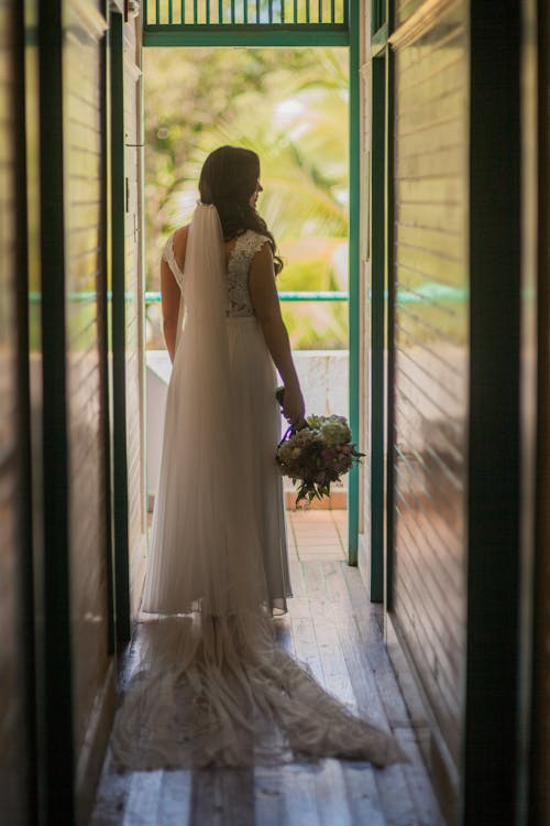 Free Woman Walking On Hallway Stock Photo