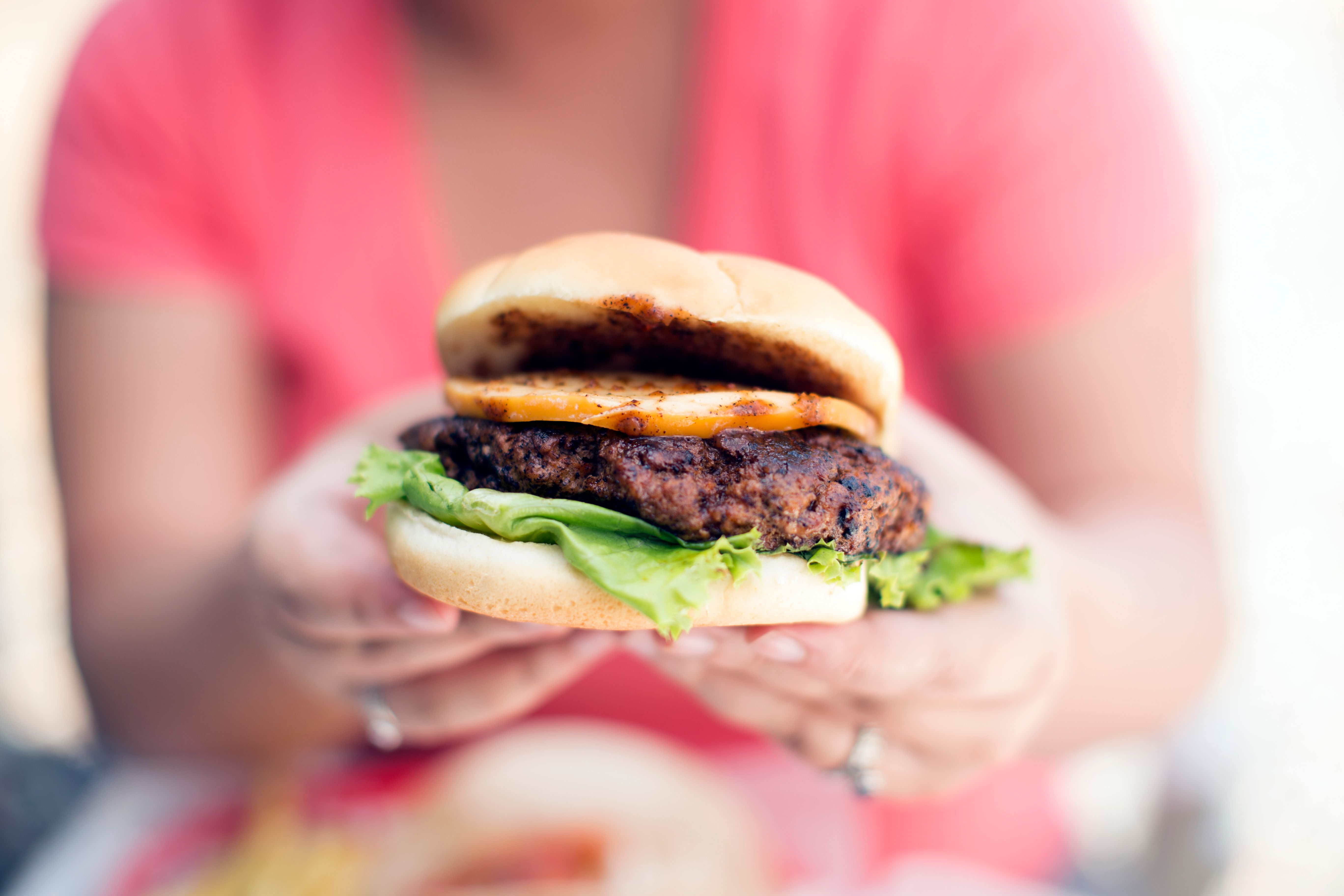 Person Holding Hamburger Free Stock Photo person-holding-hamburger-free-stock-photo
