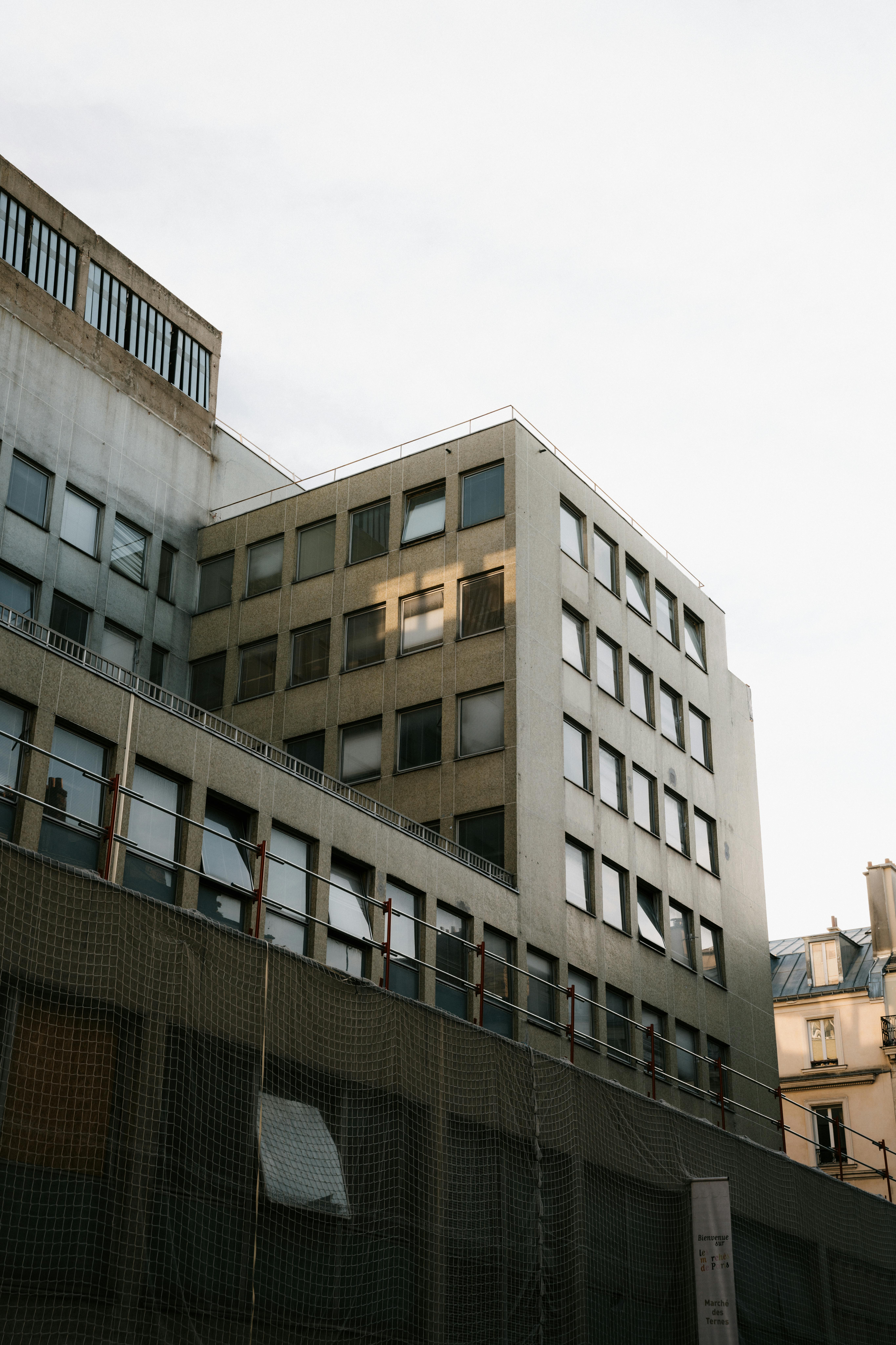 Urban architectural design in Paris with a modern building facade.