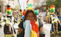 Vibrant street festival in Buenos Aires featuring traditional costumes and lively celebrations.
