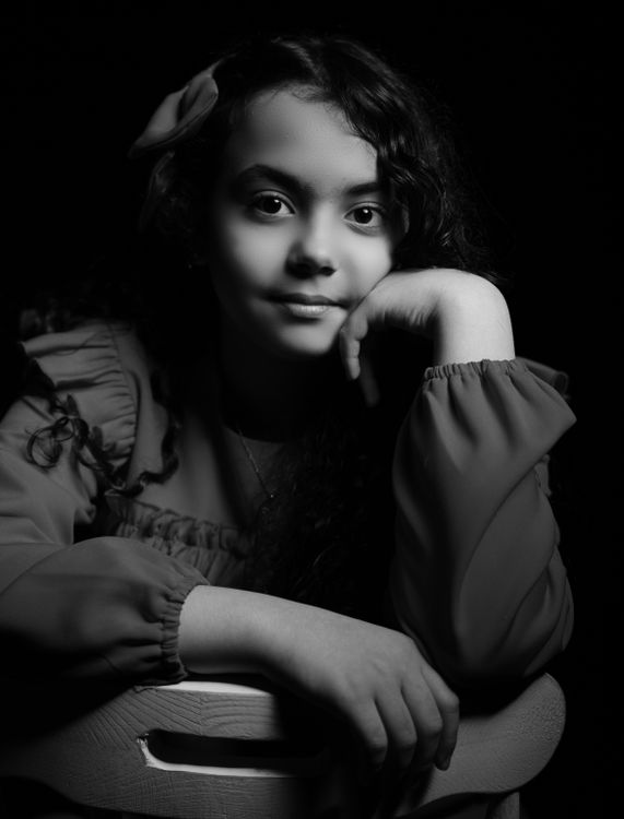 Timeless Black and White Portrait of a Young Girl · Free Stock Photo