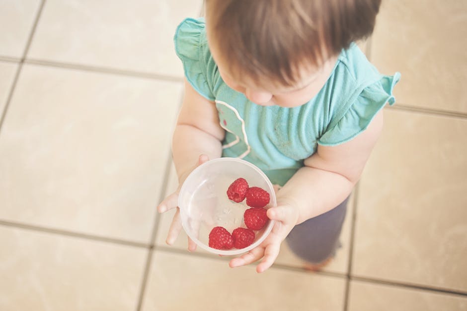 adorable, baby, bowl