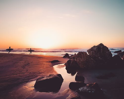 免費 黎明時海灘的照片 圖庫相片