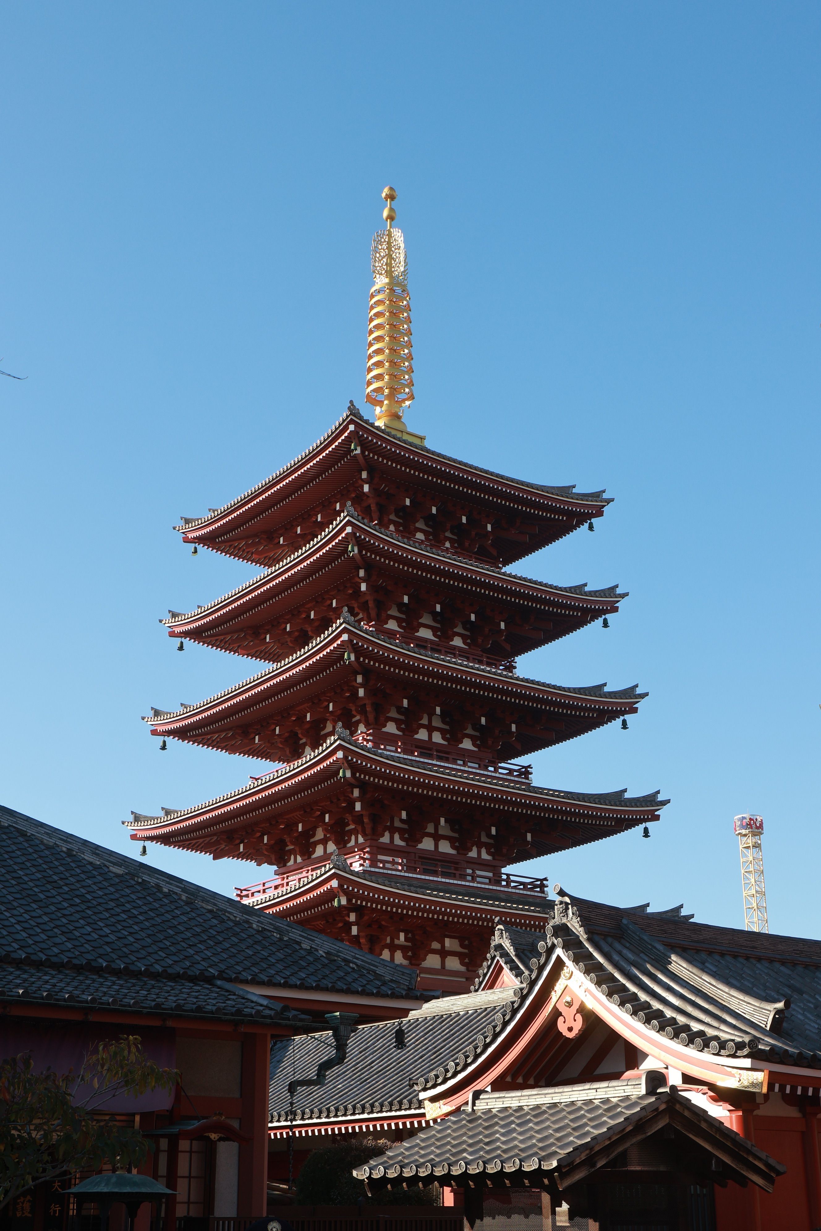 Pagode De Cinco Andares No Templo Senso Ji Em Tóquio · Foto ...