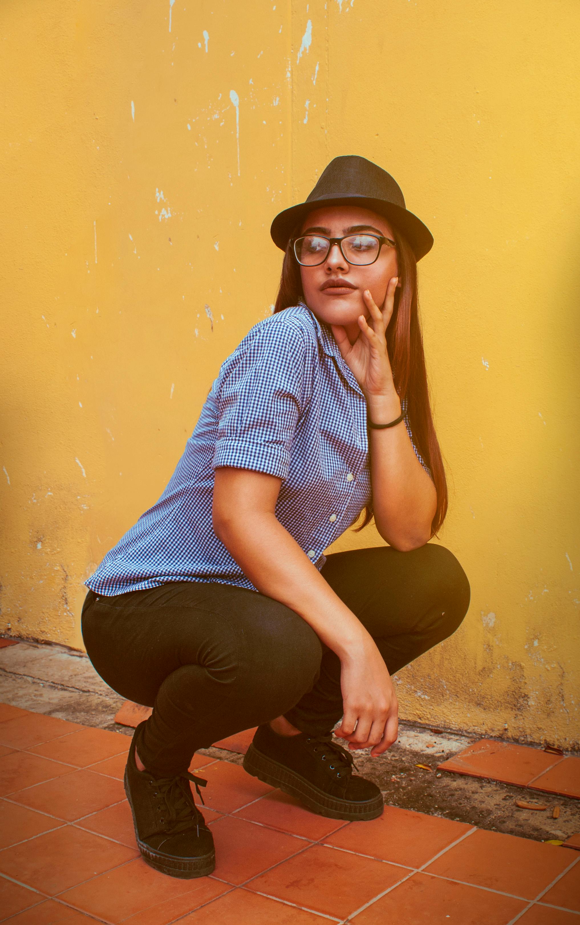 Free stock photo of girl, hat, hipster